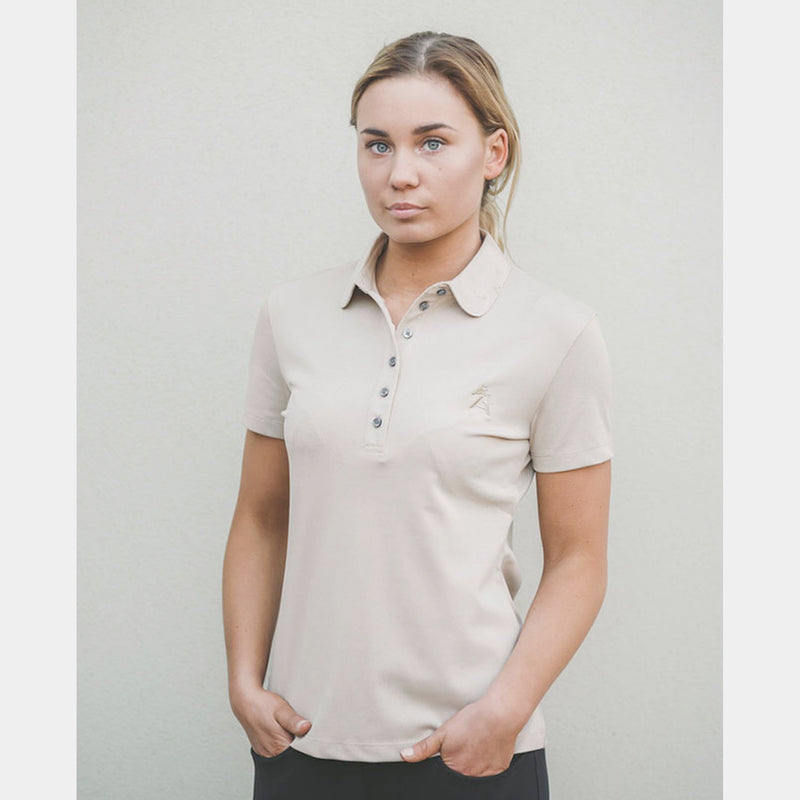 A Equipt Polo T-Shirt W - Beige